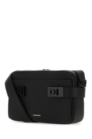 Black leather crossbody bag Black SALVATORE FERRAGAMO (241304763937)