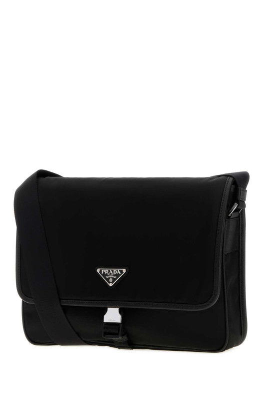 Black canvas shopping bag Black PRADA (2VD0872DMH)