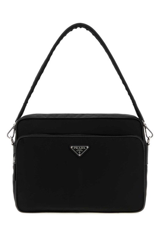 Black canvas shopping bag Black PRADA (2VH2032DMH)
