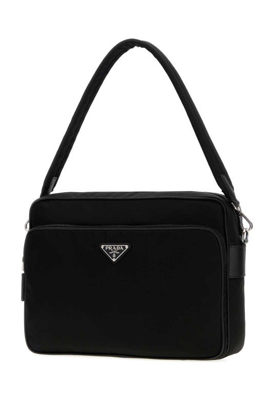 Black canvas shopping bag Black PRADA (2VH2032DMH)