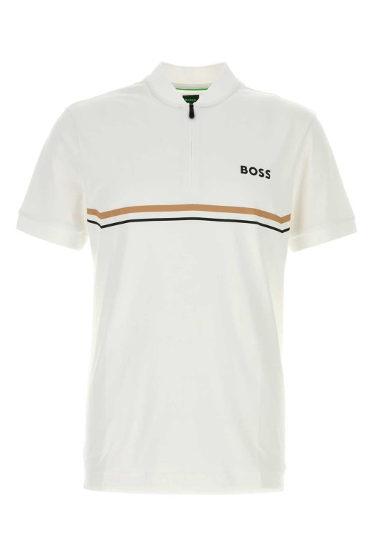White polyester t-shirt White BOSS (50554545)