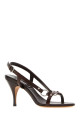 Brown leather sandals MIU MIU (5X660EFA085537)