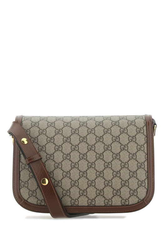 GG Supreme fabric and leather Horsebit 1955 shoulder bag GUCCI (60220492TCG)