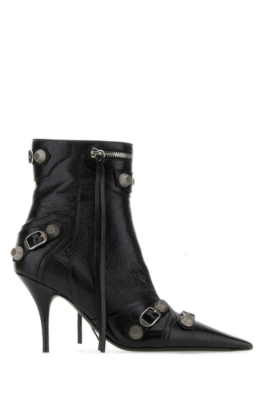 Black leather Cagole ankle boots Black BALENCIAGA (694379WAD4E)
