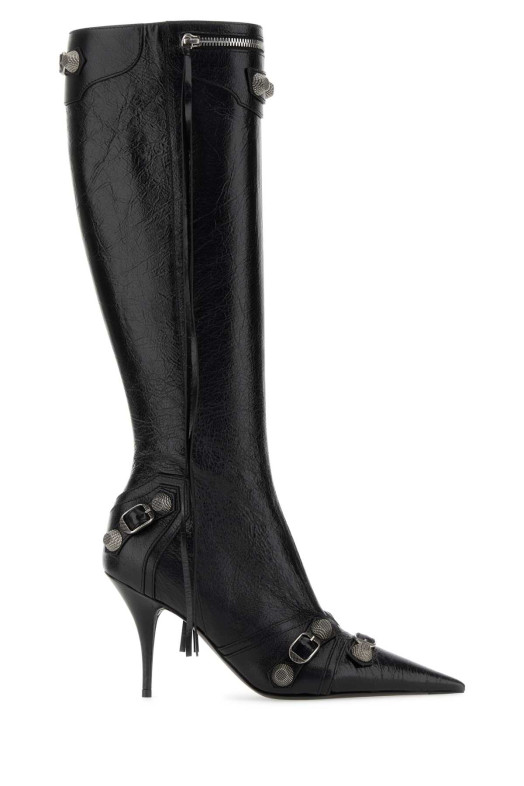 Black leather Cagole boots Black BALENCIAGA (694395WAD4E)