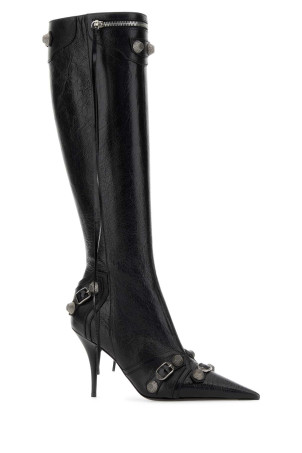 Black leather Cagole boots Black BALENCIAGA (694395WAD4E)