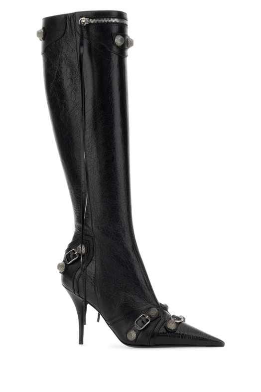 Black leather Cagole boots Black BALENCIAGA (694395WAD4E)