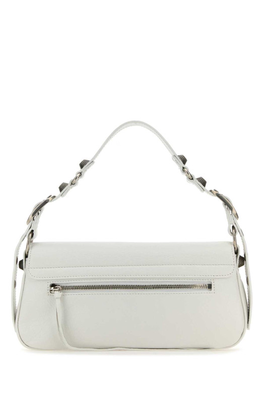 Белая кожаная небольшая сумка через плечо Le Cagole Sling от BALENCIAGA (7716401VG9Y)