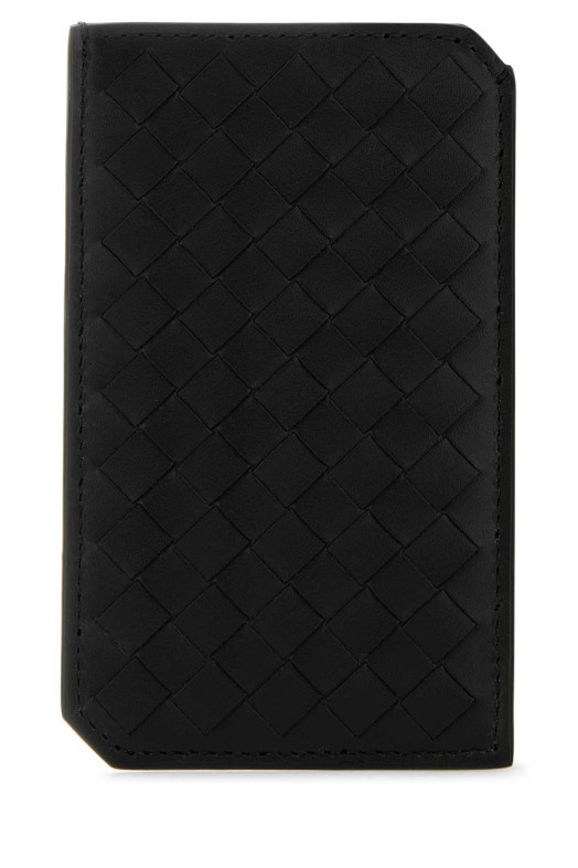 Black leather card holder Black BOTTEGA VENETA (796963V4LQ1)