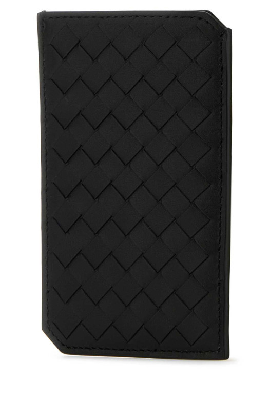 Black leather card holder Black BOTTEGA VENETA (796963V4LQ1)