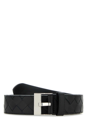 Black leather Watch belt BOTTEGA VENETA (799046V4KF1)