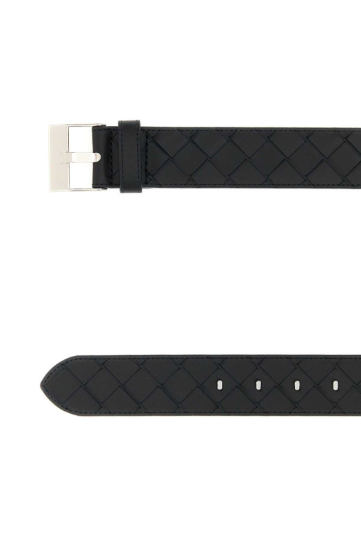 Black leather Watch belt BOTTEGA VENETA (799046V4KF1)