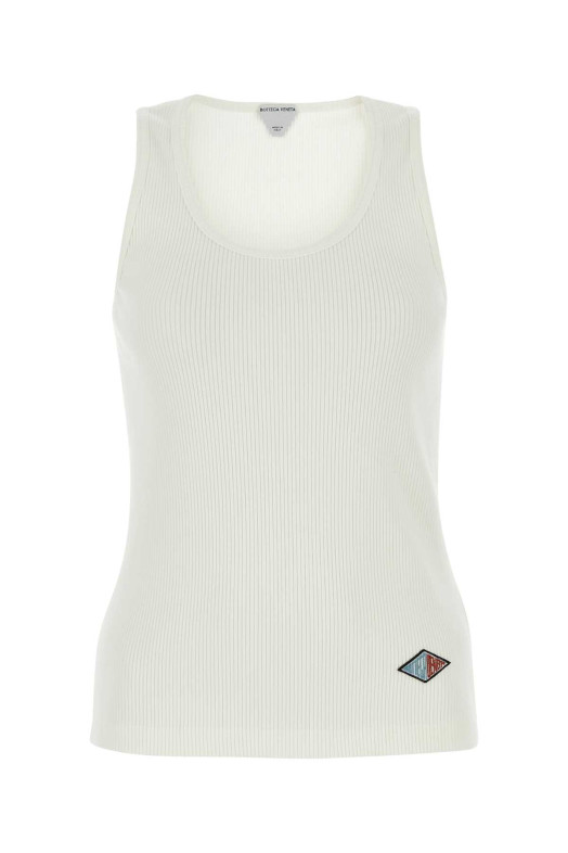 White stretch cotton tank top BOTTEGA VENETA (799592V3Z60)