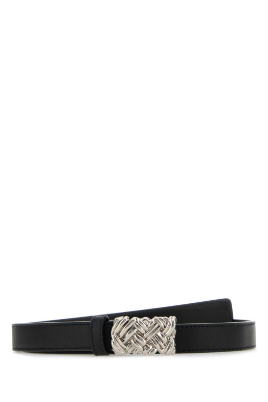 Black leather belt BOTTEGA VENETA (799697VALKO)