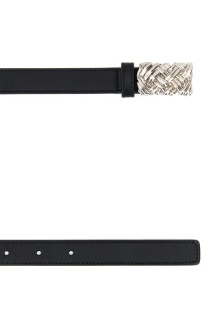Black leather belt BOTTEGA VENETA (799697VALKO)