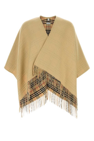 Beige wool reversibile cape BURBERRY (8122805)
