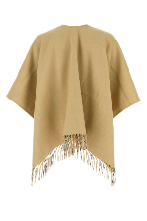 Beige wool reversibile cape BURBERRY (8122805)