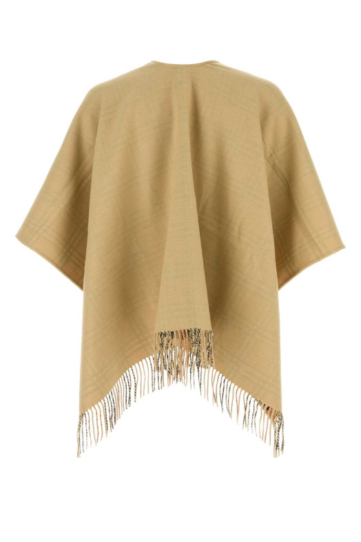 Beige wool reversibile cape BURBERRY (8122805)