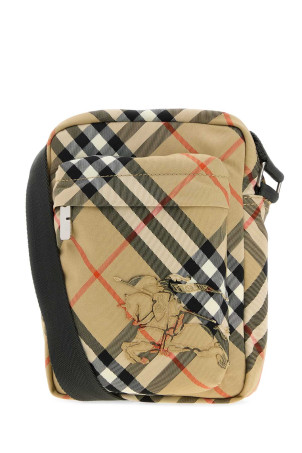 Embroidered canvas Check crossbody bag BURBERRY (8125759)