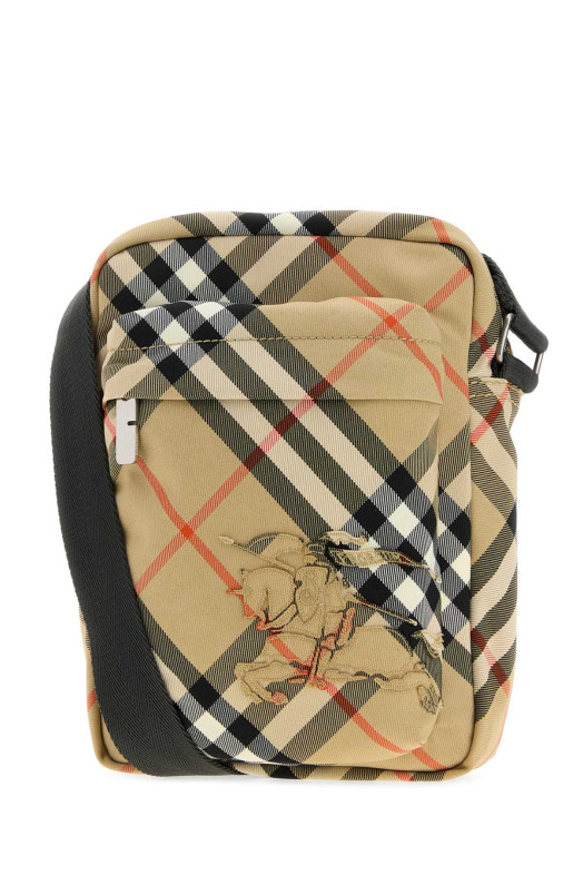 Embroidered canvas Check crossbody bag BURBERRY (8125759)