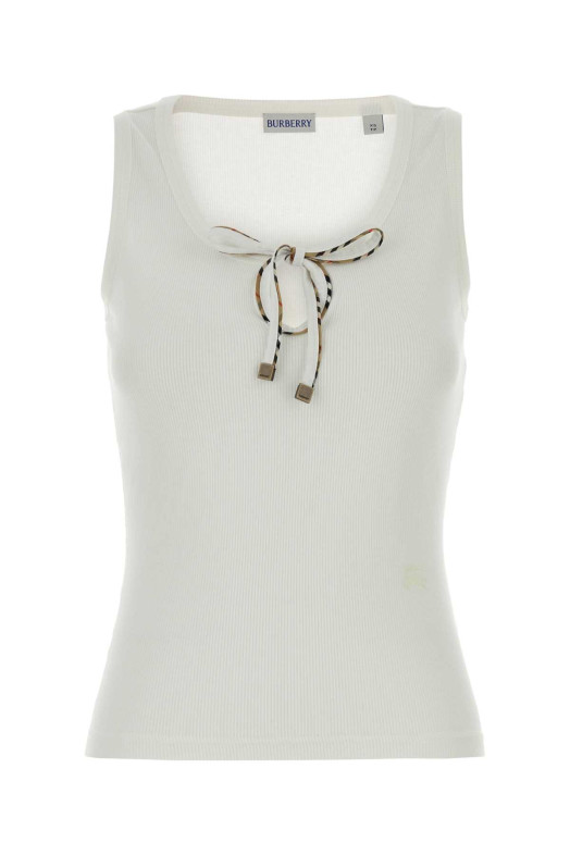 White cotton tank top BURBERRY (8127208)