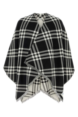 Embroidered wool blend cape Black BURBERRY (8129970)