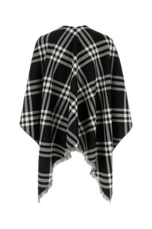Embroidered wool blend cape Black BURBERRY (8129970)