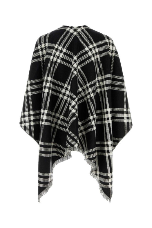 Embroidered wool blend cape Black BURBERRY (8129970)