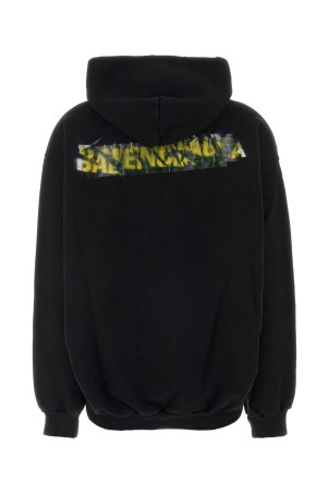 Black cotton oversize sweatshirt Black BALENCIAGA (871716TUVI8)