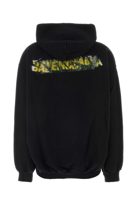 Black cotton oversize sweatshirt Black BALENCIAGA (871716TUVI8)