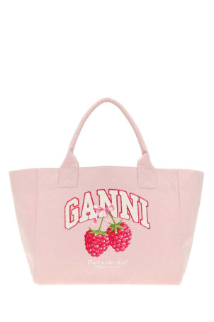 Pink canvas medium Trapeze shopping bag GANNI (B2110087)
