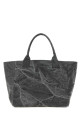 Dark grey canvas medium Trapeze shopping bag Multicolor GANNI (B2110088)