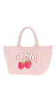Pink canvas small Trapeze shopping bag GANNI (B2110089)