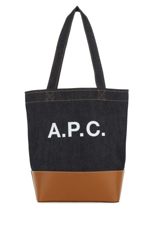 Two-tone denim and leather Axelle shopping bag Denim A.P.C. (CODDPM61568)