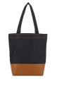 Two-tone denim and leather Axelle shopping bag Denim A.P.C. (CODDPM61568)