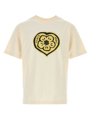Ivory cotton t-shirt KENZO (FG55TS2074SO)