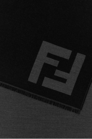 Black wool scarf FENDI (FXS407AWTZ)