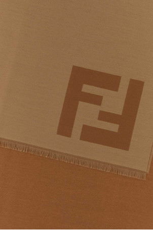 Brown wool scarf FENDI (FXS407AWTZ)