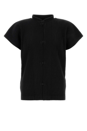 Black polyester shirt HOMME PLISSE' ISSEY MIYAKE (HP66JJ042)