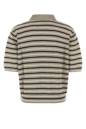 Embroidered linen blend polo shirt BRUNELLO CUCINELLI (M1T272305)