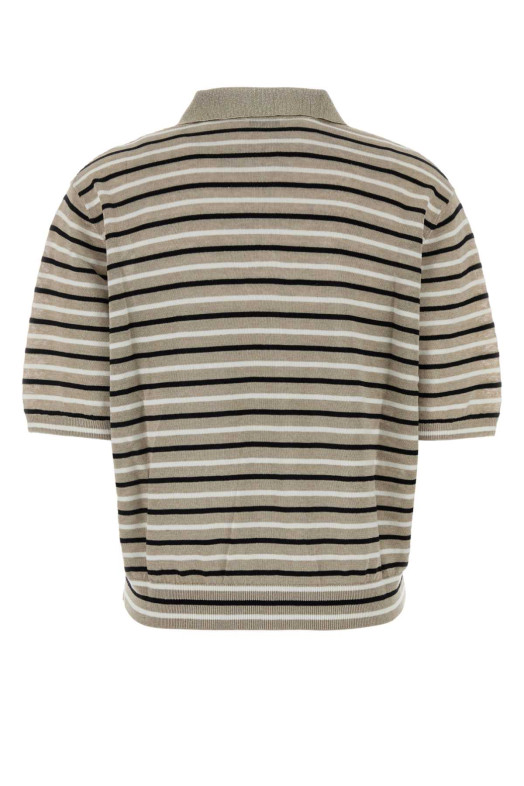 Embroidered linen blend polo shirt BRUNELLO CUCINELLI (M1T272305)