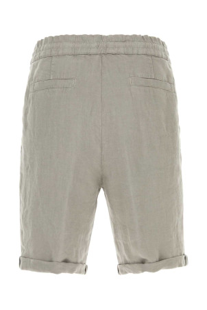 Grey linen bermuda shorts BRUNELLO CUCINELLI (M243DU0020)