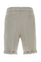 Grey linen bermuda shorts BRUNELLO CUCINELLI (M243DU0020)