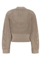Cappuccino cotton blend cardigan BRUNELLO CUCINELLI (MDV762106)