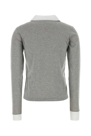 Grey cotton polo shirt MIU MIU (MJLA57SOOO192Q)