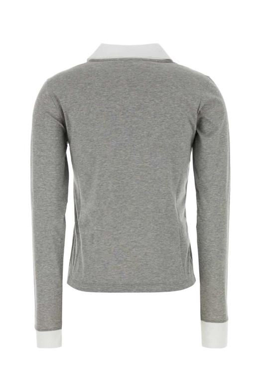 Grey cotton polo shirt MIU MIU (MJLA57SOOO192Q)