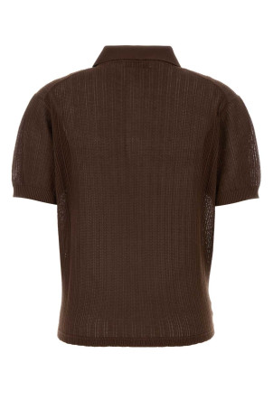 Chocolate cotton polo shirt MIU MIU (MML06JSOOO19UR)
