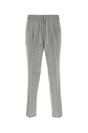 Grey linen blend pant BRUNELLO CUCINELLI (MZ408E1710)