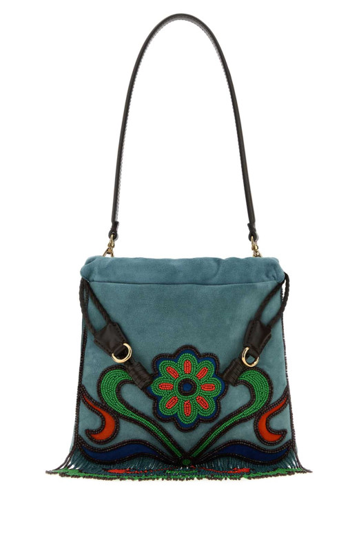 Light blue suede small Kalispera bucket bag ETRO (WP1B0025AR497B0076)
