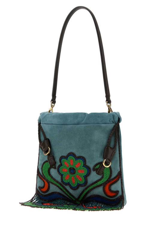 Light blue suede small Kalispera bucket bag ETRO (WP1B0025AR497B0076)